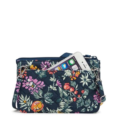 vera bradley cotton wallet crossbody purse with rfid protection|vera bradley crossbody wallet trifold.